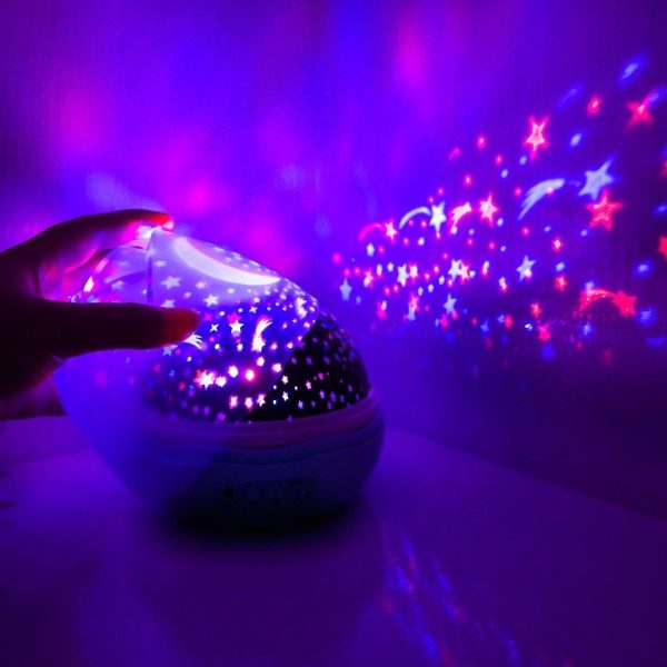 Star Master Rotating 360 Degree Moon Night Light Lamp Projector with Colors and USB Cable,Lamp for Kids Room Night Bulb (Multi Color,Pack of 1) (Random) - Image 4
