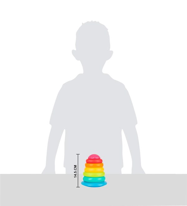 Funskool Giggles - Stack A Ring , Multicolour Stacking Toy With 5 Colourful Rings, Helps To Grasp,Shake And Stack, 12 Months & Above, Infant And Preschool Toys - Image 3