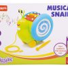 Giggles Funskool Giggles, 3 In 1 Pull Along Musical Snail, Xylophone, Drum And Walking, Pull Along, Preschool Toys, 12 Months & Above, Infant, Multicolour
