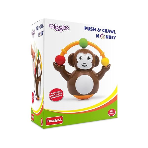Giggles Push And Crawl Monkey