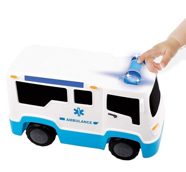Funskool Giggles, Rescue Ambulance, Multicolour Vehicle with Lights and Sounds, Develops Motor Skills, 12 Months & Above, Infant and Preschool Toys - Image 2