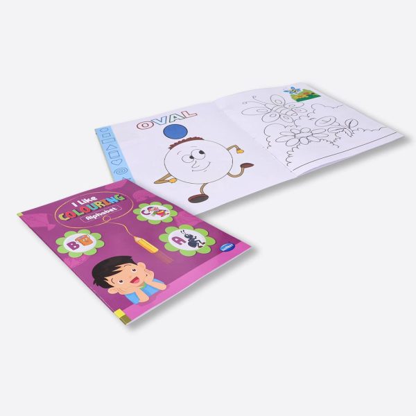 Navneet I Like Colouring book series(Alphabet, Numbers ,Ka Kha Gha and shapes) age Appropriate coloring books Youva colours - Image 2