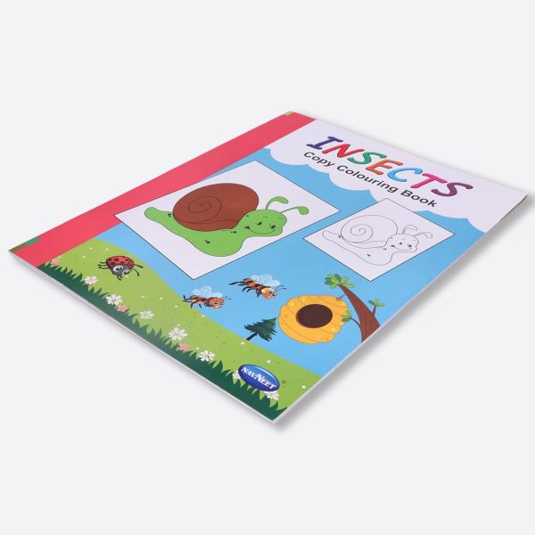 Navneet Theme Copy Colouring Book - Set of 4 books - Actions, Sports, Animals & their babies, Insects - Painting and colouring books for kids - Image 2