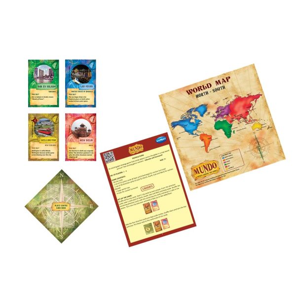 Navneet Education Navneet Mundo Board Game- Strategy, Geography, World Map, Travel- Educational Game-Indoor Classic card Game for Kids & Family- Age 9 to 99(brown) - Image 5