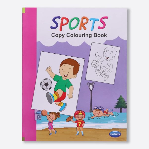 Navneet Theme Copy Colouring Book - Set of 4 books - Actions, Sports, Animals & their babies, Insects - Painting and colouring books for kids - Image 5
