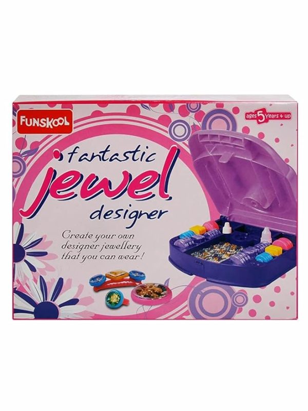 Funskool Handycrafts Fantastic Jewel Designer ,Custom Jewellery Making Kit , Make your own designer jewellery , DIY jewellery, DIY Kit, Ages 5 Years and Above, Multicolour