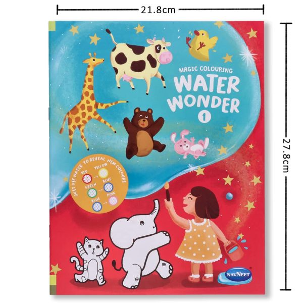 Navneet Water Wonder colouring books I and II, child friendly with various pictures. - Image 3