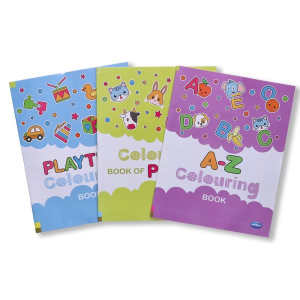 Navneet Colouring book series for kids , theme based series set of 3 books - colouring Book- Play time , pets, A-Z Colouring Book - Image 2