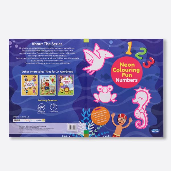 Navneet Neon Colouring Fun Book for Toddlers - Farm, Jungle, Shapes & Numbers - Image 7