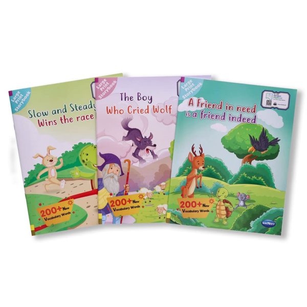 Navneet Large Print Storybooks - Set of 3 books with 200+ Vocabulary Words