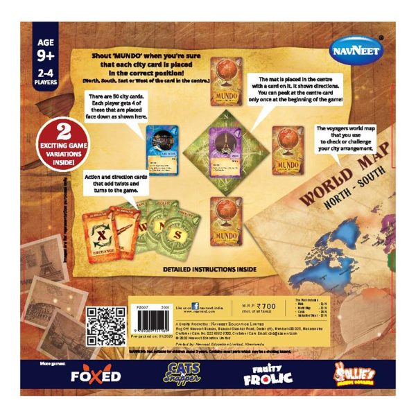 Navneet Education Navneet Mundo Board Game- Strategy, Geography, World Map, Travel- Educational Game-Indoor Classic card Game for Kids & Family- Age 9 to 99(brown) - Image 4