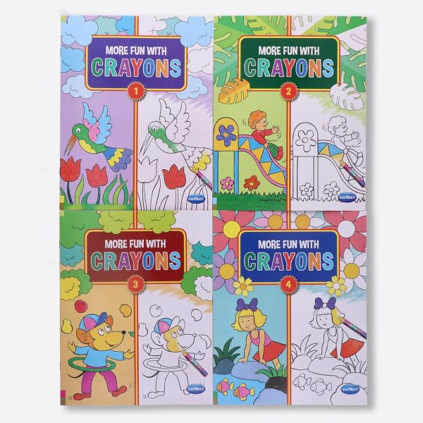 Navneet More Fun with crayons - Part 1- 4 colouring book series