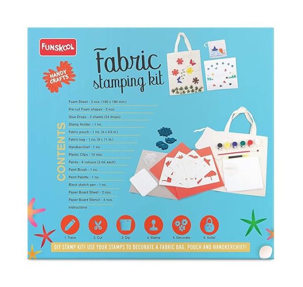 Handycrafts - DIY Stamping kit, Block Printing Kit, 5 Years +, Fabric Stamping kit - Image 4