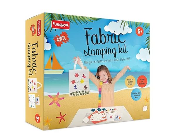 Handycrafts - DIY Stamping kit, Block Printing Kit, 5 Years +, Fabric Stamping kit