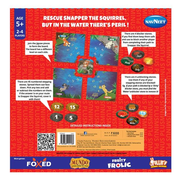 Navneet Cats N' Snapper Board Game - Practice addition & subtraction - Educational family Game –For Age 5 & up – Foundational Math game - Mental - Image 3