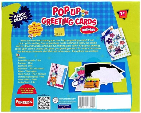 Funskool Handycrafts Pop up Greeting Cards , DIY Greeting Cards , Make Your own 3D Greeting Cards , 7 Years + - Image 2