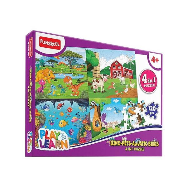 Funskool Dino-Pets-Aquatic-Birds 4 In 1 Puzzle - Image 2
