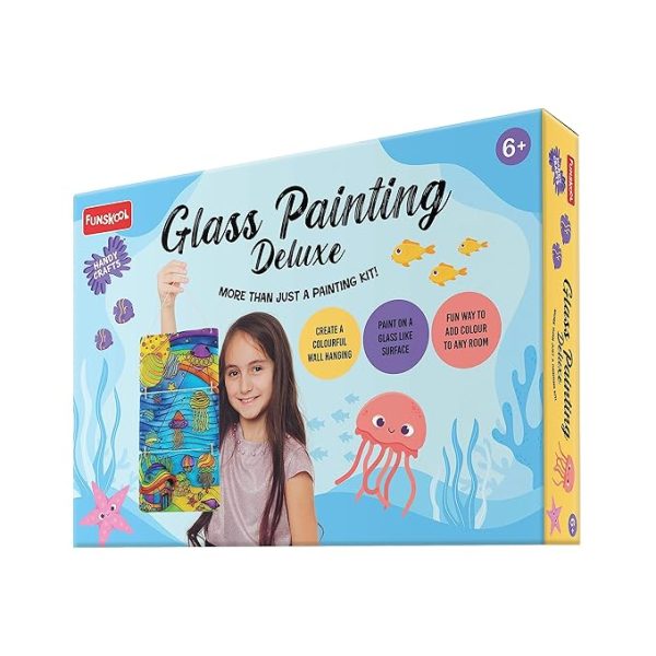 Funskool Handycrafts Glass Painting Deluxe, Arts and Crafts Kit, Create a Colourful Wall Hanging, Ages 6 Years and Above, Multicolour - Image 5