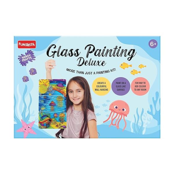 Funskool Handycrafts Glass Painting Deluxe, Arts and Crafts Kit, Create a Colourful Wall Hanging, Ages 6 Years and Above, Multicolour - Image 6
