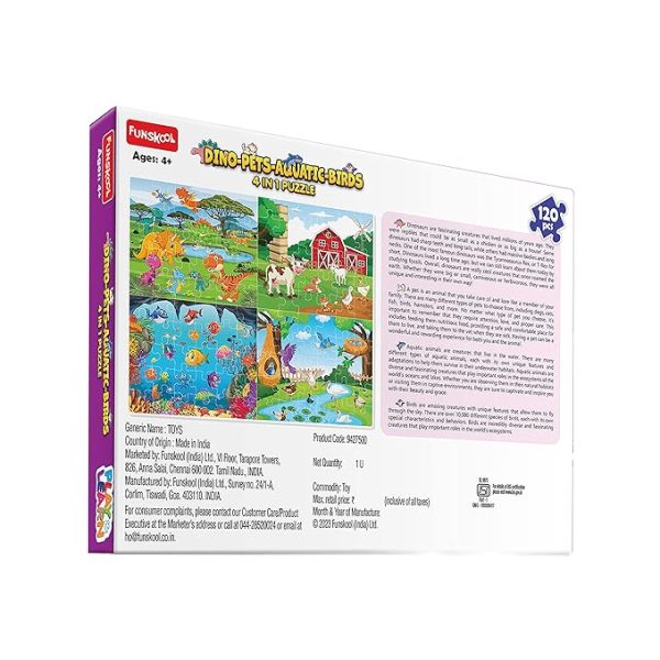 Funskool Dino-Pets-Aquatic-Birds 4 In 1 Puzzle - Image 5