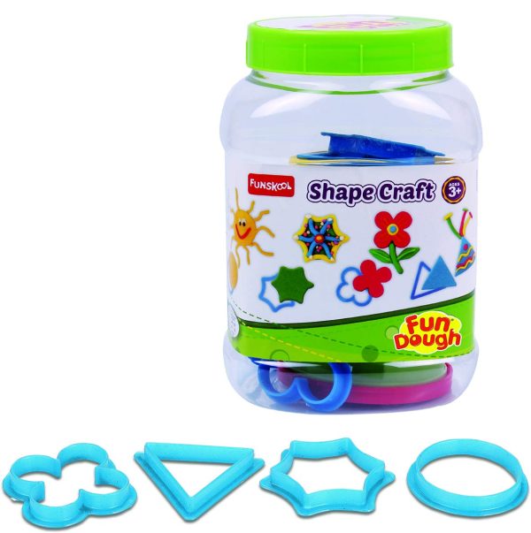 Fundough - Shape Craft,Cutting and Shaping,3Years +,Multi-Colour Pack of 1 Piece