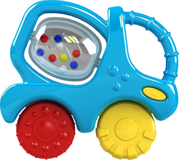 Giggles Funskool, Mixer Truck Teether Rattle, Teether for Babies to soothen Their Gums, Easy to Grasp and chew with Rattle Sounds, 3 Months & Above, Infant Toys - Image 2