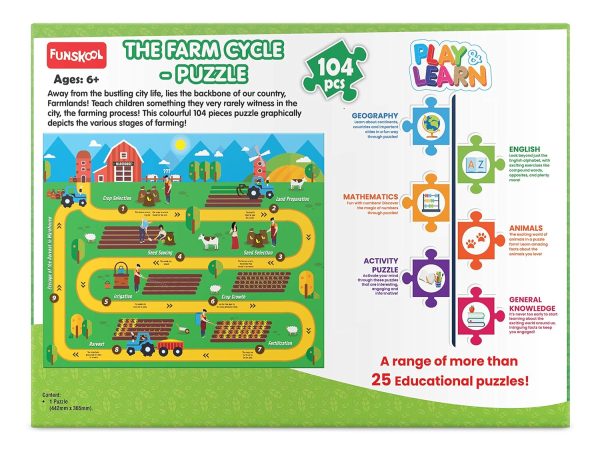 Funskool Play N Learn-Farming Cycle, Educational,104 Pieces, Puzzle, for 6 Year Old Kids and Above,Toy - Image 2