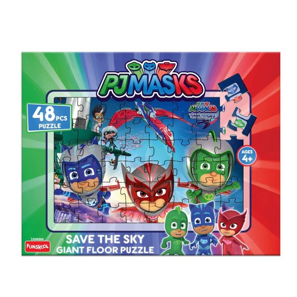 Funskool-PJ Maks Save The Sky Giant Floor,Educational,48 Pieces,Puzzle,for 4 Year Old Kids and Above,Toy - Image 3