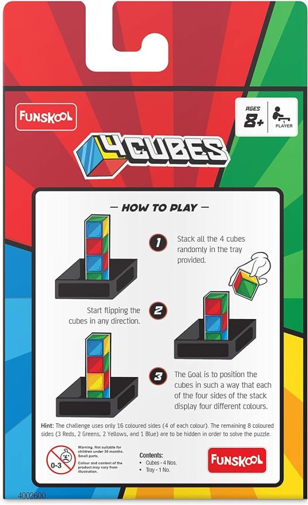 Funskool 4 Cube Puzzle Game - Image 4