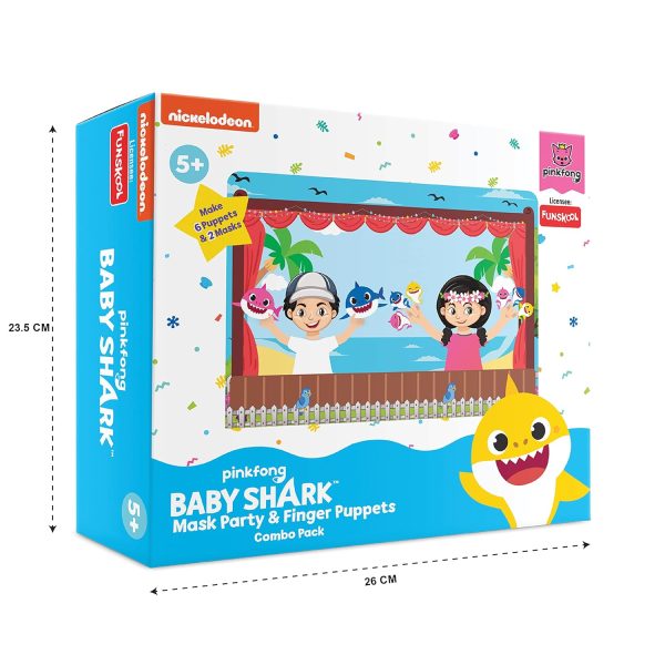 Funskool Baby Shark Mask Party & Finger Puppets Combo Pack