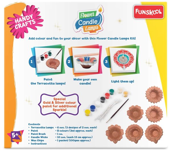 Handycrafts - Flower Candle Lamps , Decorate Your Home with Lamps, 5 Years+, Art and Craft Kit - Image 2