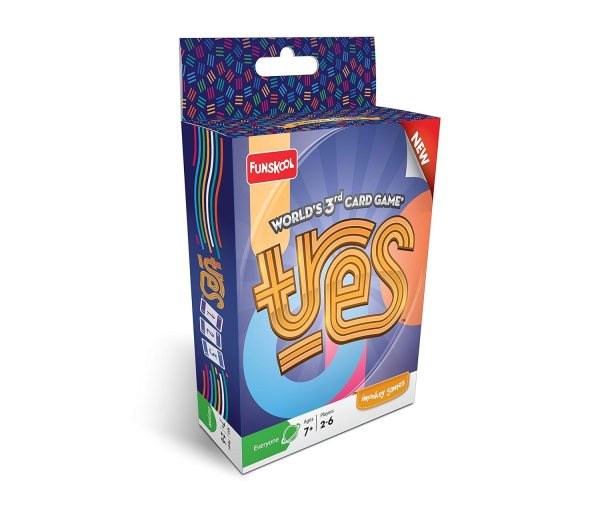 Funskool Games - Tres, The World's 3rd Card Game, Simple and Easy Card Game, Kids and Family, 2 - 6 Players, 7 & Above