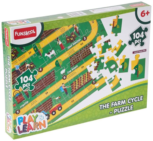 Funskool Play N Learn-Farming Cycle, Educational,104 Pieces, Puzzle, for 6 Year Old Kids and Above,Toy - Image 6