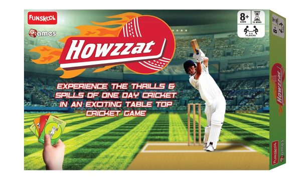 Funskool Games - Cricket Howzzat, Sports Board Game, Cricket Game for Kids and Family, 2 - 4 Players, 8 & Above,pack of 1
