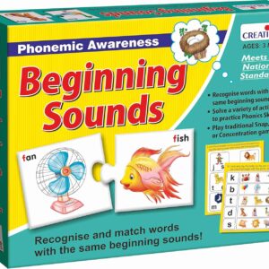 Creative's Educational Beginning Sounds Consonants Plastic Box, Ages 3+