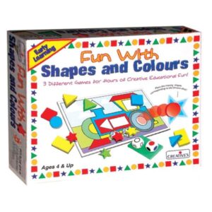 Creative’s Fun with Shapes and Colours Educational Game for Kids 4 Colourful Game Boards, Dice, and Foam Shapes 3 Fun Ways to Learn Colours, Shapes, Matching & Motor Skills Ages 4+