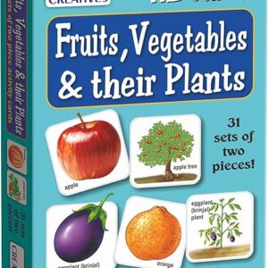 Creative’s Fruits Vegetables & Their Plants Learn The Importance of Fruits & Vegetables in Our Daily Life Memory Games Learning & Educational Ages 4+