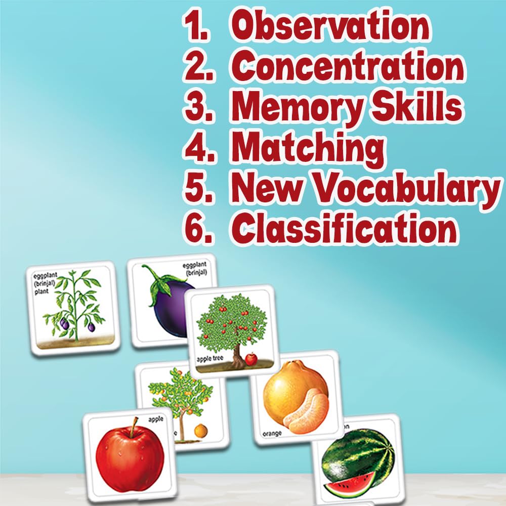 Creative’s Fruits Vegetables & Their Plants Learn The Importance of Fruits & Vegetables in Our Daily Life Memory Games Learning & Educational Ages 4+ - Image 3