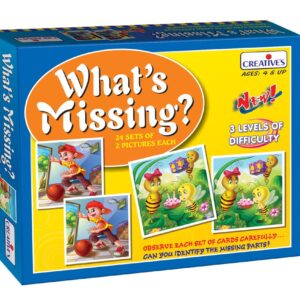 Creative’s What’s Missing? Searching for the Missing Items in Cards Concentration Skills Different Level of Difficult Problem Solving Skills for Children Picture Card Games,Ages 4+