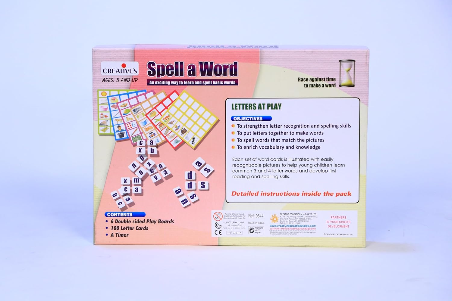 Creative’s Spell a Word Learn & Spell Basic Words for Kids Letter Recognition Reading & Spelling Skills Learning New Vocabulary Learning & Educational Toys, Ages 5+ - Image 3