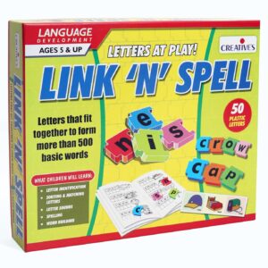 Creative’s Link ‘N’ Spell, Letter Identification & Sounds, Spelling Word Building for Kids, Vocabulary Phonics Game, Skills Development, Learning Educational, Sorting & Matching, Ages 5+