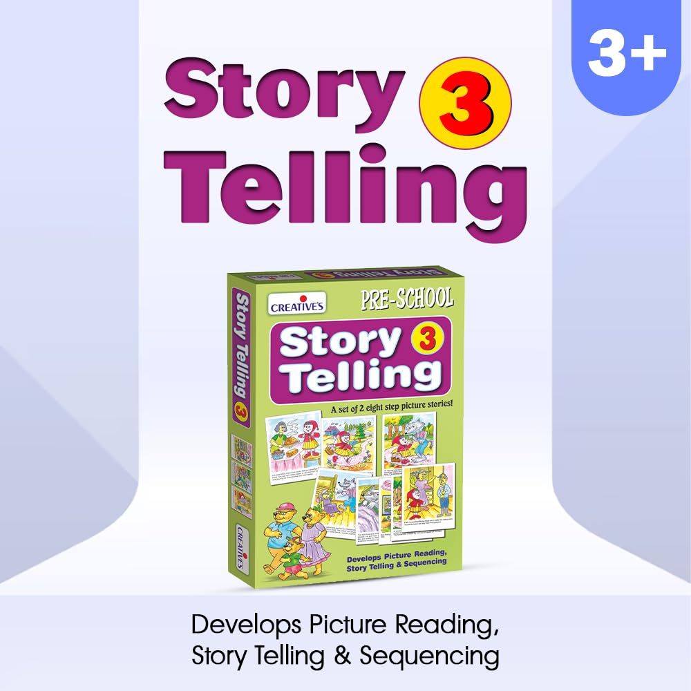 Creative's Story Telling - 3 Story Cards Learning & Educational Story Telling Series Pre-School Story Telling Games Red Riding Hood & The Three Bears, Ages 3+ - Image 5