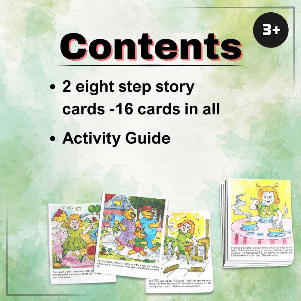 Creative's Story Telling - 3 Story Cards Learning & Educational Story Telling Series Pre-School Story Telling Games Red Riding Hood & The Three Bears, Ages 3+ - Image 6