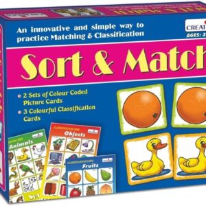 Creative’s Sort & Match 31 Picture Pairs & Classification Boards Memory & Sorting Game for Kids Learn to Match, Group & Classify Everyday Objects Educational Game, Ages 3+