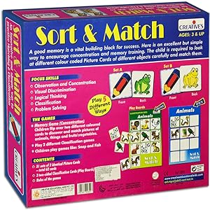 Creative’s Sort & Match 31 Picture Pairs & Classification Boards Memory & Sorting Game for Kids Learn to Match, Group & Classify Everyday Objects Educational Game, Ages 3+ - Image 3