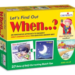 Creative's Let's Find Out- When? Question - Answer Puzzles Game Learning Games for Kids Picture Puzzle Preschool Learning Fun Educational Games, Ages 4+