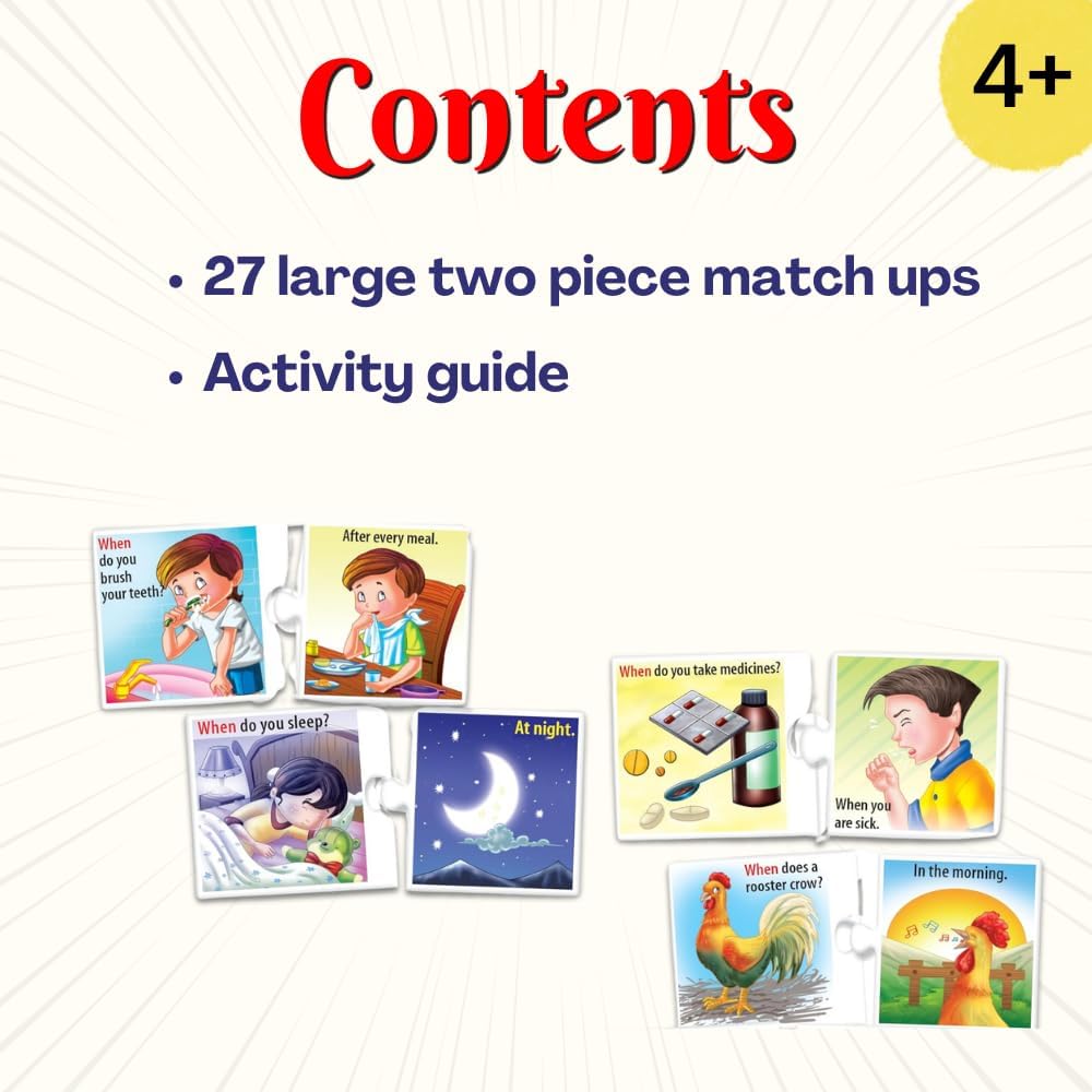 Creative's Let's Find Out- When? Question - Answer Puzzles Game Learning Games for Kids Picture Puzzle Preschool Learning Fun Educational Games, Ages 4+ - Image 5