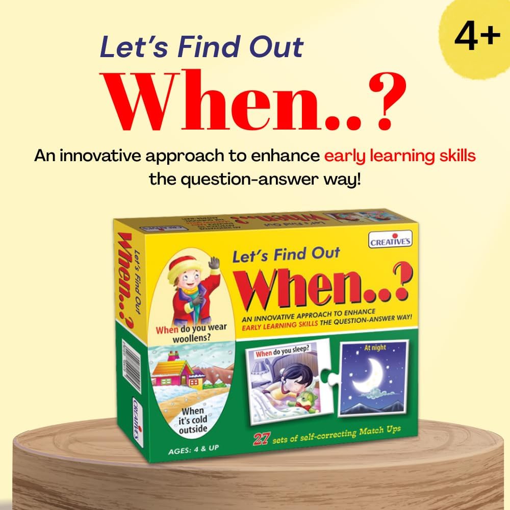 Creative's Let's Find Out- When? Question - Answer Puzzles Game Learning Games for Kids Picture Puzzle Preschool Learning Fun Educational Games, Ages 4+ - Image 6