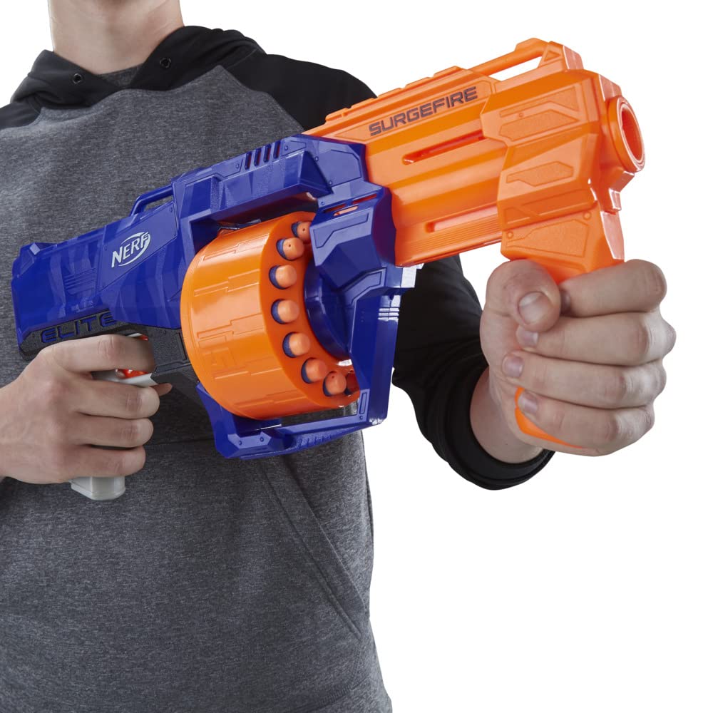 Nerf Surgefire Elite Blaster 15-Dart Rotating Drum, Slam Fire, Includes 15 Official Elite Darts, Ages 8+ - Image 4