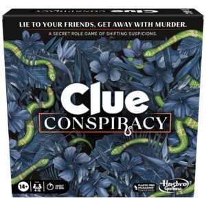 Clue Conspiracy Board Game for Adults and Teens Secret Role Strategy Games 4-10 Players 45 Mins. Mystery & Party Games Ages 14+